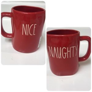 New Rae Dunn naughty nice red cup mug